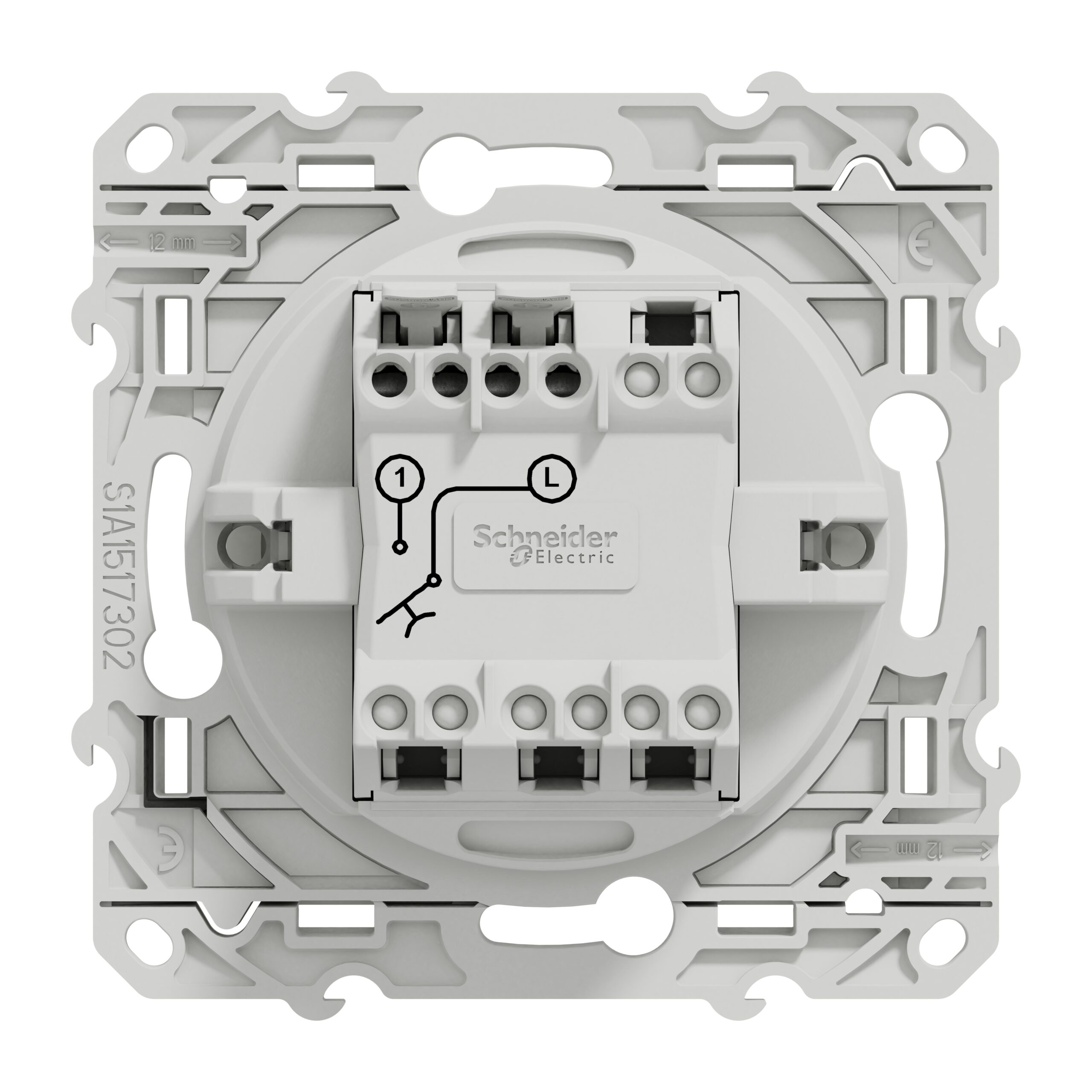 Odace 2011 - poussoir avec porte-étiquette - blanc – Image 3