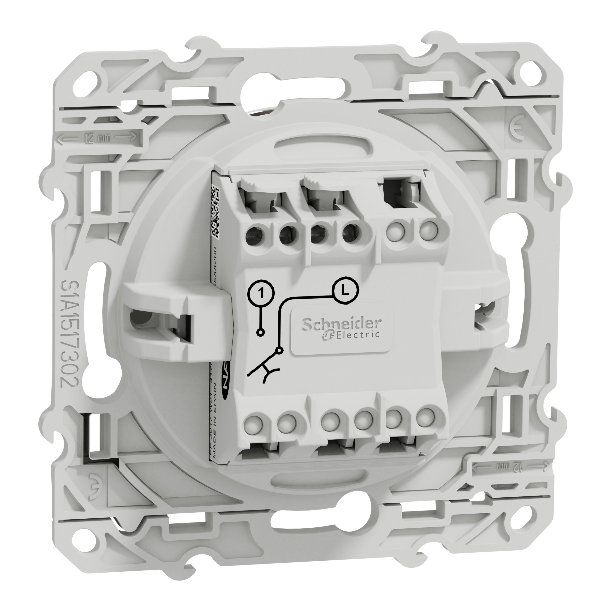 Odace 2011 - poussoir avec porte-étiquette - blanc – Image 4