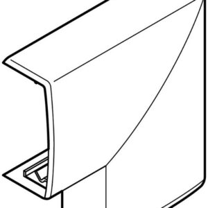 Angle plat pour moulure Keva 50mmx20mm - PVC Blanc Artic