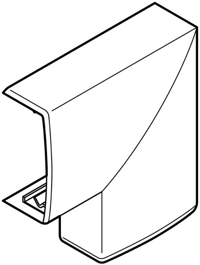 Angle plat pour moulure Keva 50mmx20mm - PVC Blanc Artic