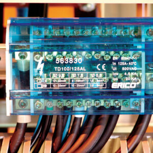Repartiteur Tétra., Alim. 1 connexion, Distri. 10 connexions, 100/125 A