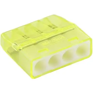 Borne de connexion transparente 4 entrées jaunes MINI green – Image 5
