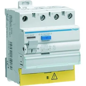 Interrupteur différentiel 40A 30mA 3P+N type AC à bornes décalées – Image 6