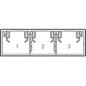 Goulotte Logix 45-160x50-3 compartiments-2m-Livré sans couvercle-PVC Blanc Artic – Image 3