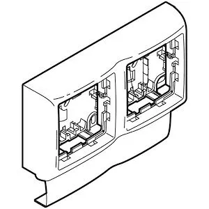 Cadre double Appareillage Saillie Legrand - Pour moulure Keva 50x20mm - Blanc – Image 2
