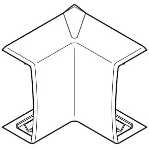Angle intérieur Variasouple +ou-7° pour moulure Keva 50mmx20mm -PVC Blanc Artic