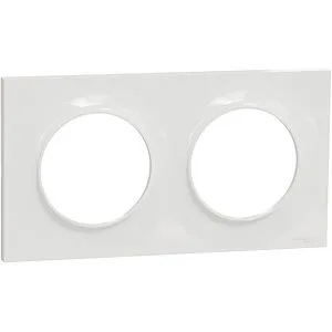 Odace 2011 Styl - plaque 2 postes H/V entraxe 71mm blanc – Image 7