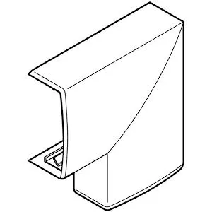 Angle plat pour moulure Keva 50mmx20mm - PVC Blanc Artic – Image 2
