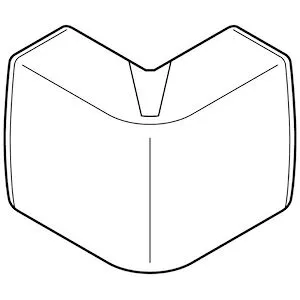 Angle extérieur Variasouple +ou-7° pour moulure Keva 50mmx20mm -PVC Blanc Artic – Image 2