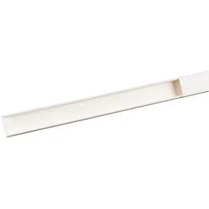 Moulure Keva 32mmx12mm-Fond+couvercle-1 compartiment-Longueur 2,10m-Blanc Artic – Image 2