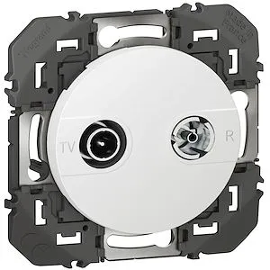 Prise TV-R dooxie - finition blanc - avec support – Image 4