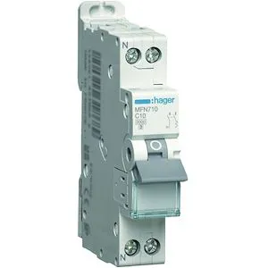 Disjoncteur Phase + Neutre 10A 3kA Courbe C bornes à vis 1 Module – Image 5