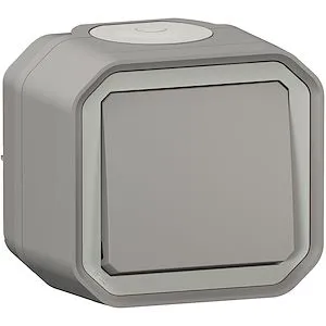 Interrupteur ou va-et-vient 10AX 250V étanche Plexo complet saillie gris – Image 11