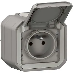 Prise de courant étanche 2P+T auto Plexo complet saillie gris - 16A 250V – Image 11