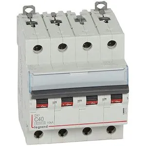 Disjoncteur DX³ 6000 -vis/vis- 4P- 400V~-40A-courbeC-peigne HX³ trad 4P - 4M – Image 2