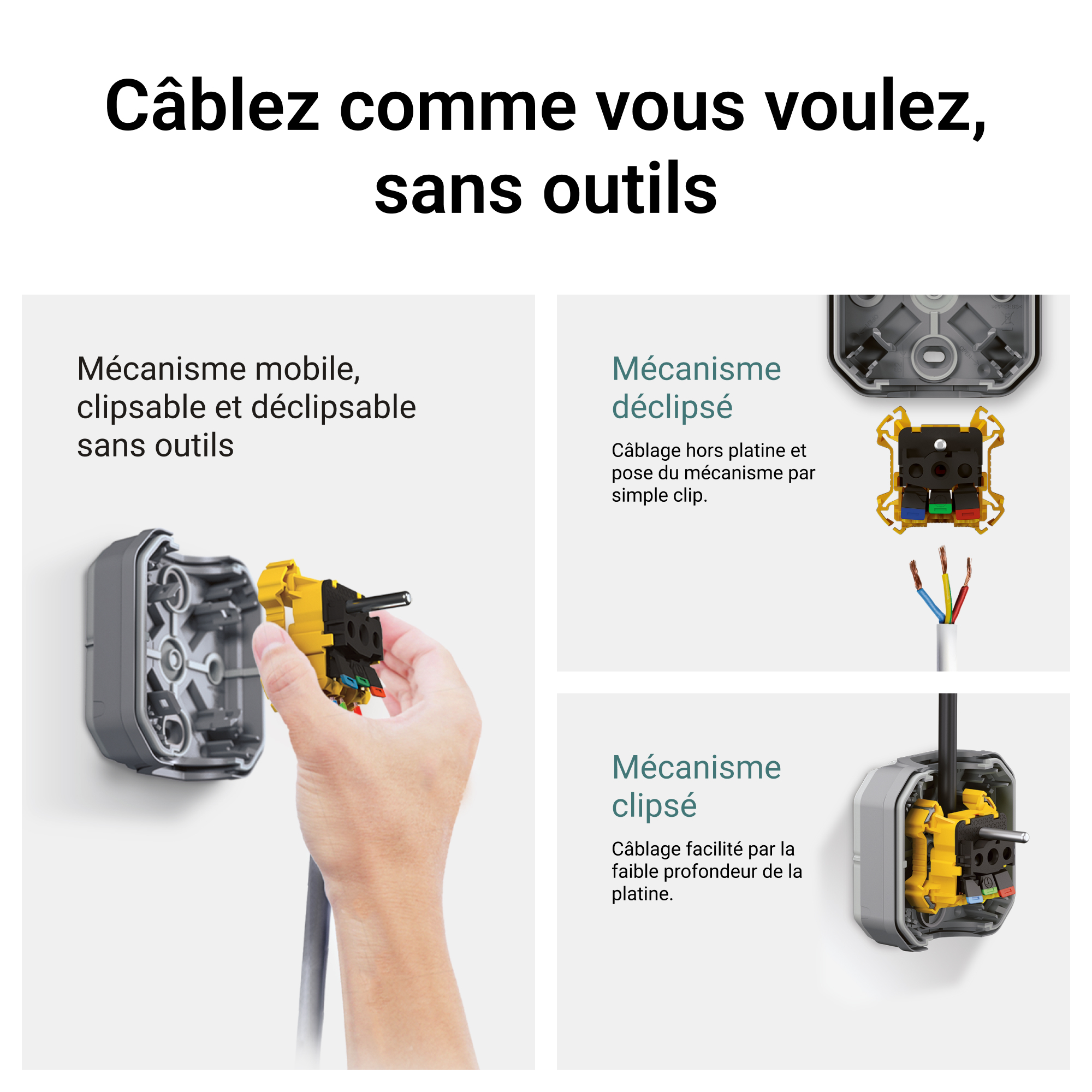 Prise pour recharge véhicule électrique Plexo complet saillie anthracite – Image 13