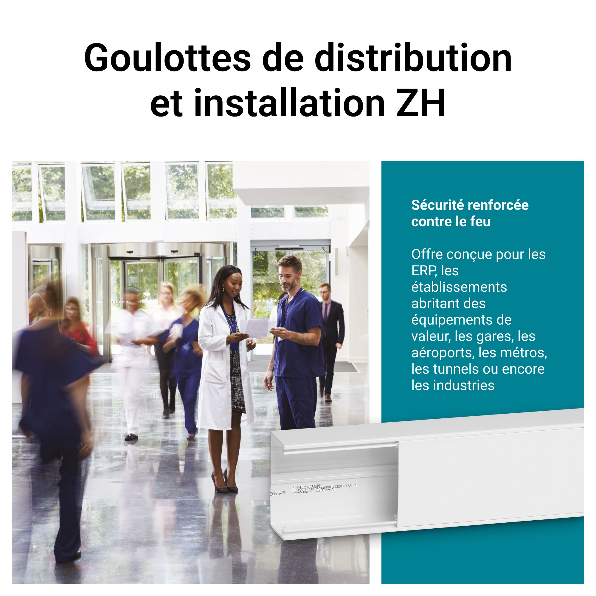 Goulotte Logix 45-85x50mm-1 compartiment-2m-Livré sans couvercle-PVC Blanc Artic – Image 4