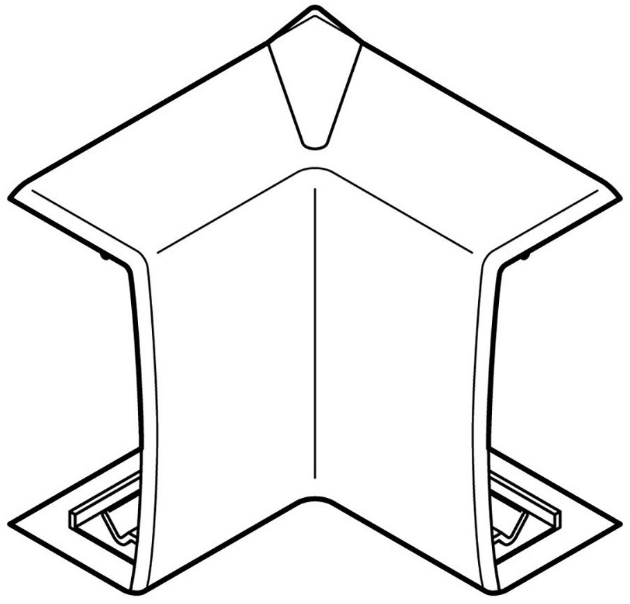 Angle intérieur Variasouple +ou-7° pour moulure Keva 50mmx20mm -PVC Blanc Artic – Image 2